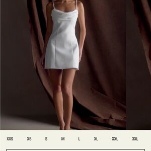 Meshki Liliane Suiting White Mini Dress